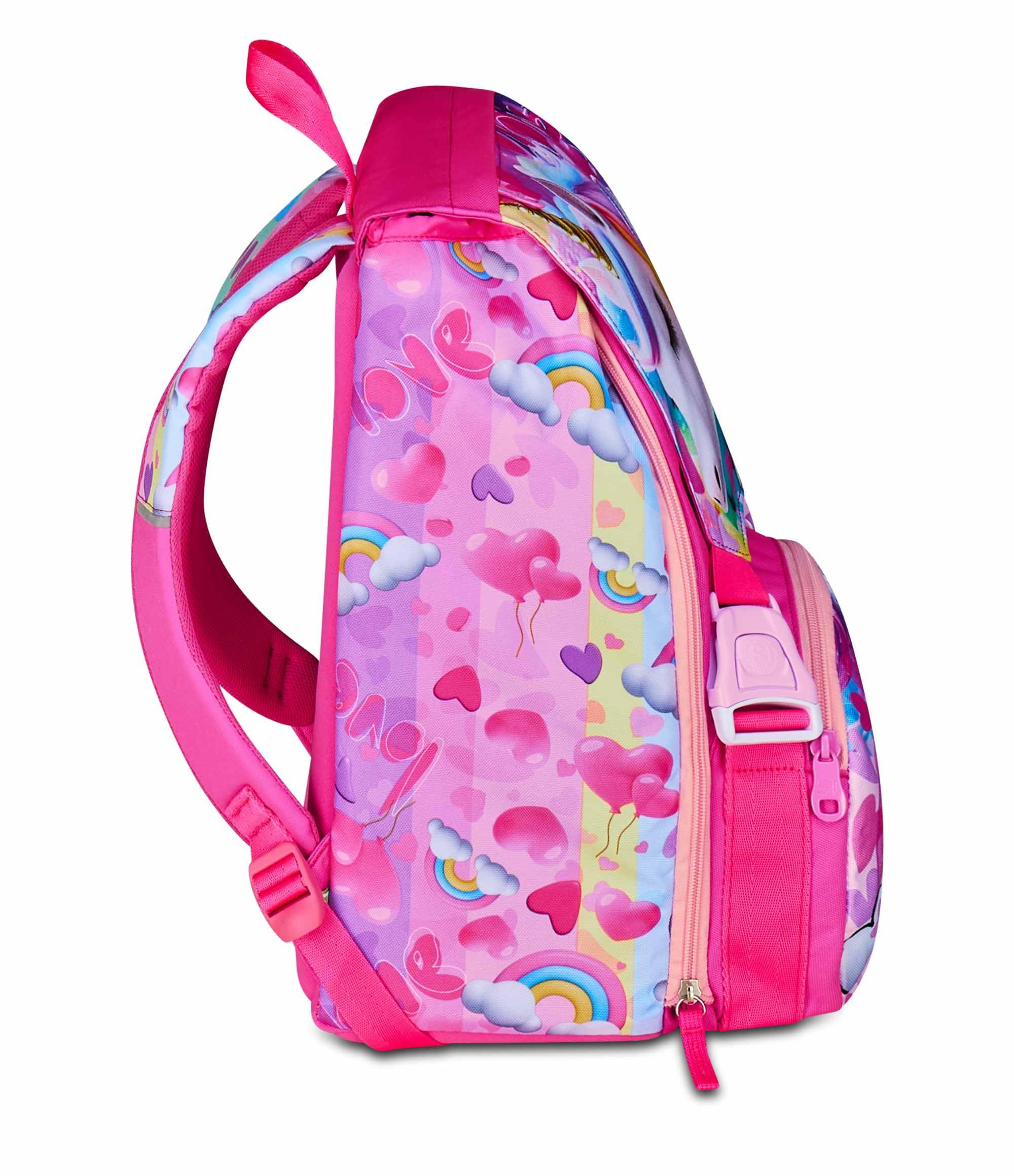 SJ GANG STYLE JAM GANG Zaino Scuola Estensibile Big, Fucsia, Zaino con Divisorio Interno, Tasca Superiore con Ali a Scomparsa, Tasca per Borraccia, 24 L, Zaino Scuola Elementare, Zaino Bambina