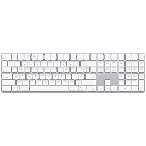 Apple Magic Keyboard with Numeric Keypad: Wireless, Bluetooth, Rechargeable. Works with Mac, iPad, or iPhone; US English - White
