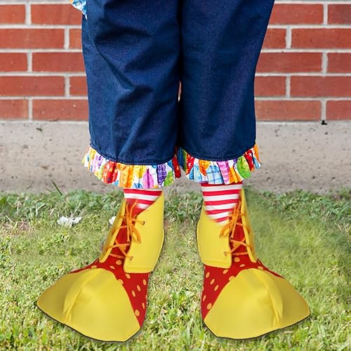 Miniatura 6 de Disfraz de payaso para mujer con zapatos grandes y divertidos - Ropa de carnaval para hombres adultos, Como se muestra, Mediana