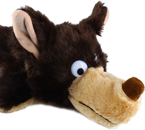 Miniatura 3 de Andux Lindo juguete de peluche suave de marioneta de mano (SO-20 Wolf-Brown)
