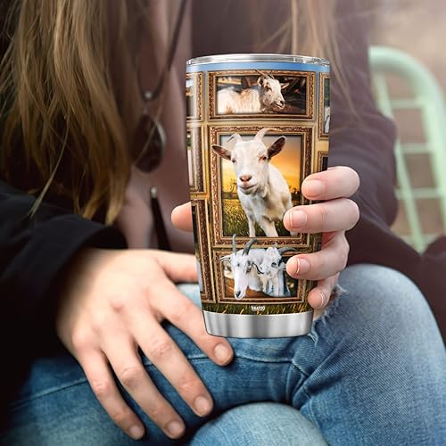 Miniatura 4 de Vaso de café de cabra con tapa, divertido regalo de cumpleaños para adolescentes, niñas, niños, mujeres, amantes de los animales, taza aislada para