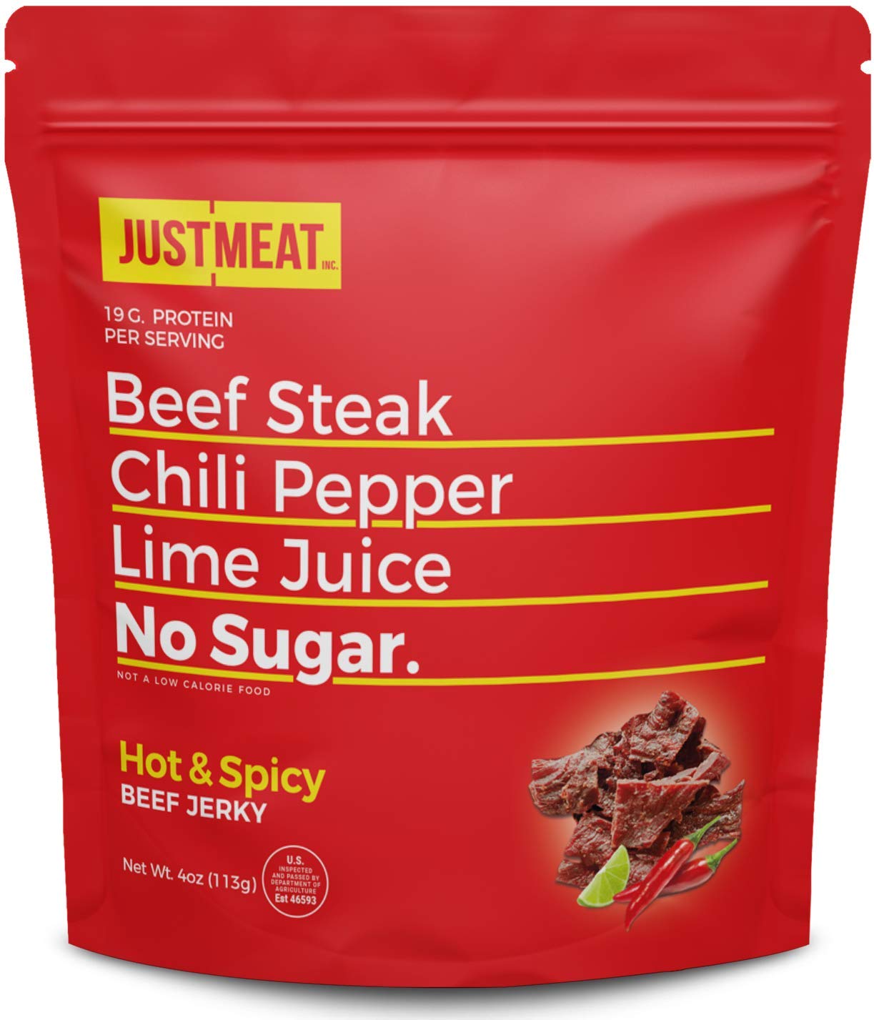 JustMeat Beef Jerky Zero SugarKeto Jerkey Bulk Low Carb