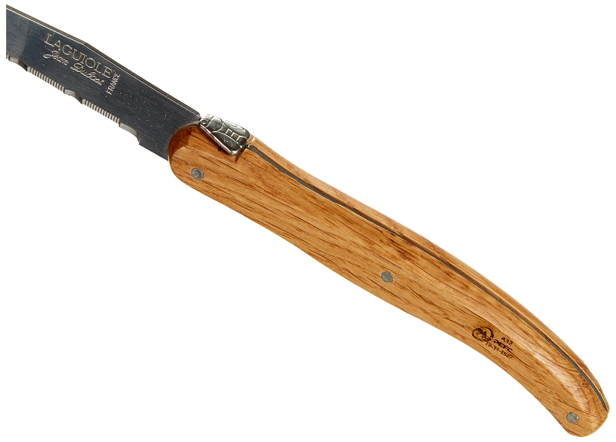 Laguiole Jean Dubost 97141 Coffret Bois Naturel 6 Couteaux à Steak