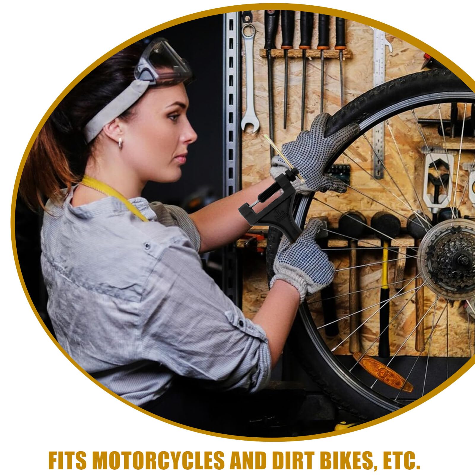 SOLUSTRE Dérive-chaîne de Moto Kit de Dérive-chaîne pour Vélo et Moto Outil de Réparation Compact et Polyvalent