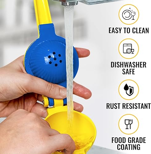 Miniatura 5 de Exprimidor de limón de alta calidad Zulay de metal de alta calidad  Exprimidor manual de prensa de cítricos