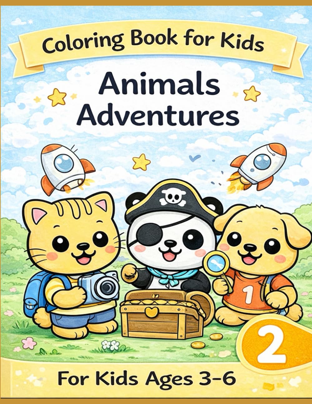 Animal Adventures: Coloring Book for Kids