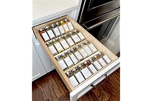 MIUKAA Clear Acrylic Spice Drawer Organizer