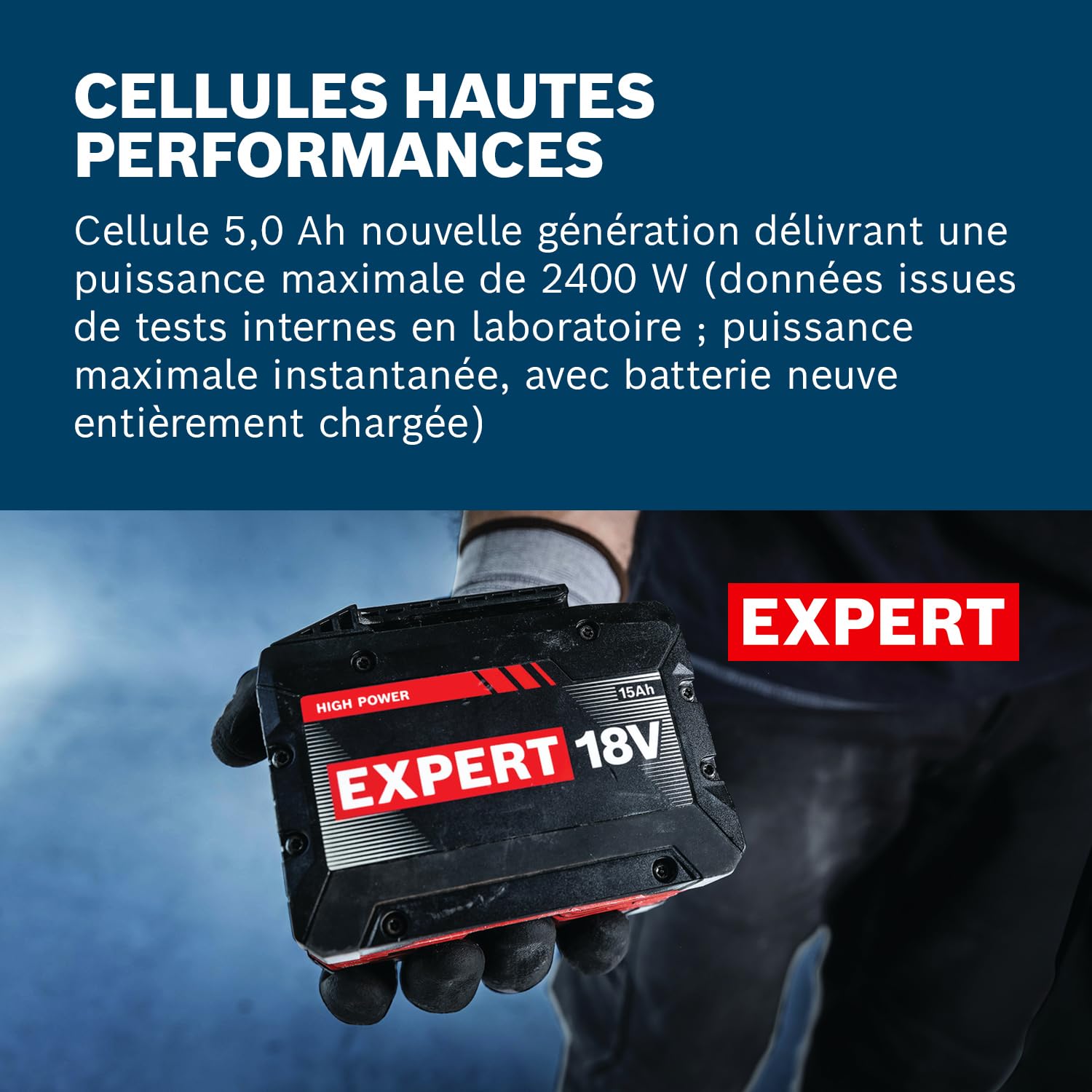 Bosch EXPERT Kit de démarrage haute performance 18 V : 2 EXBA18V-150 + 1 chargeur ultra rapide EXAL18V-160