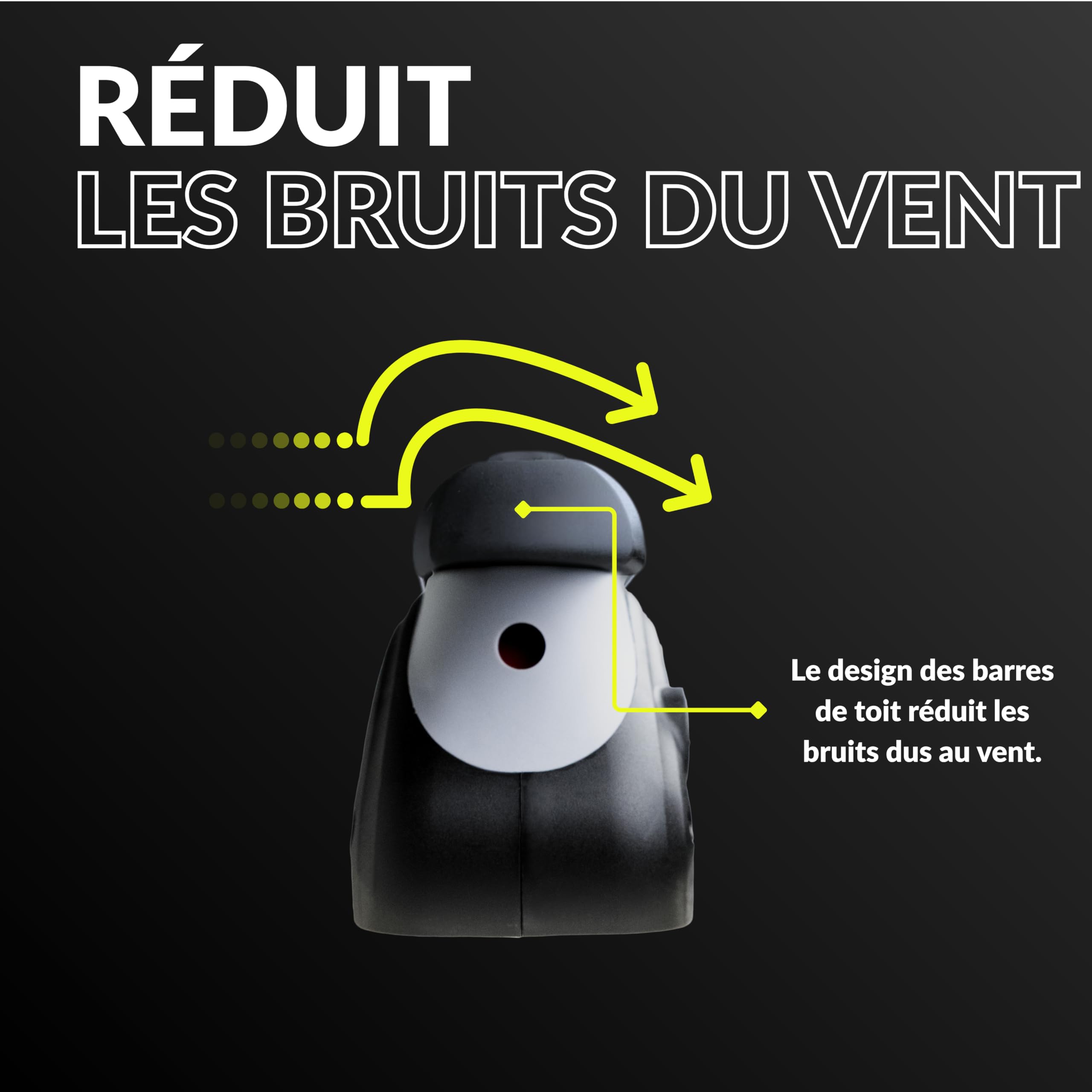 OWEN 5.0 Barres de Toit Transversales | 120 cm | Aluminium Noir | 90 kg | pour Rails Ouverts | Aérodynamique & Sécurisé | Installation Facile | Porte-Bagage Universel