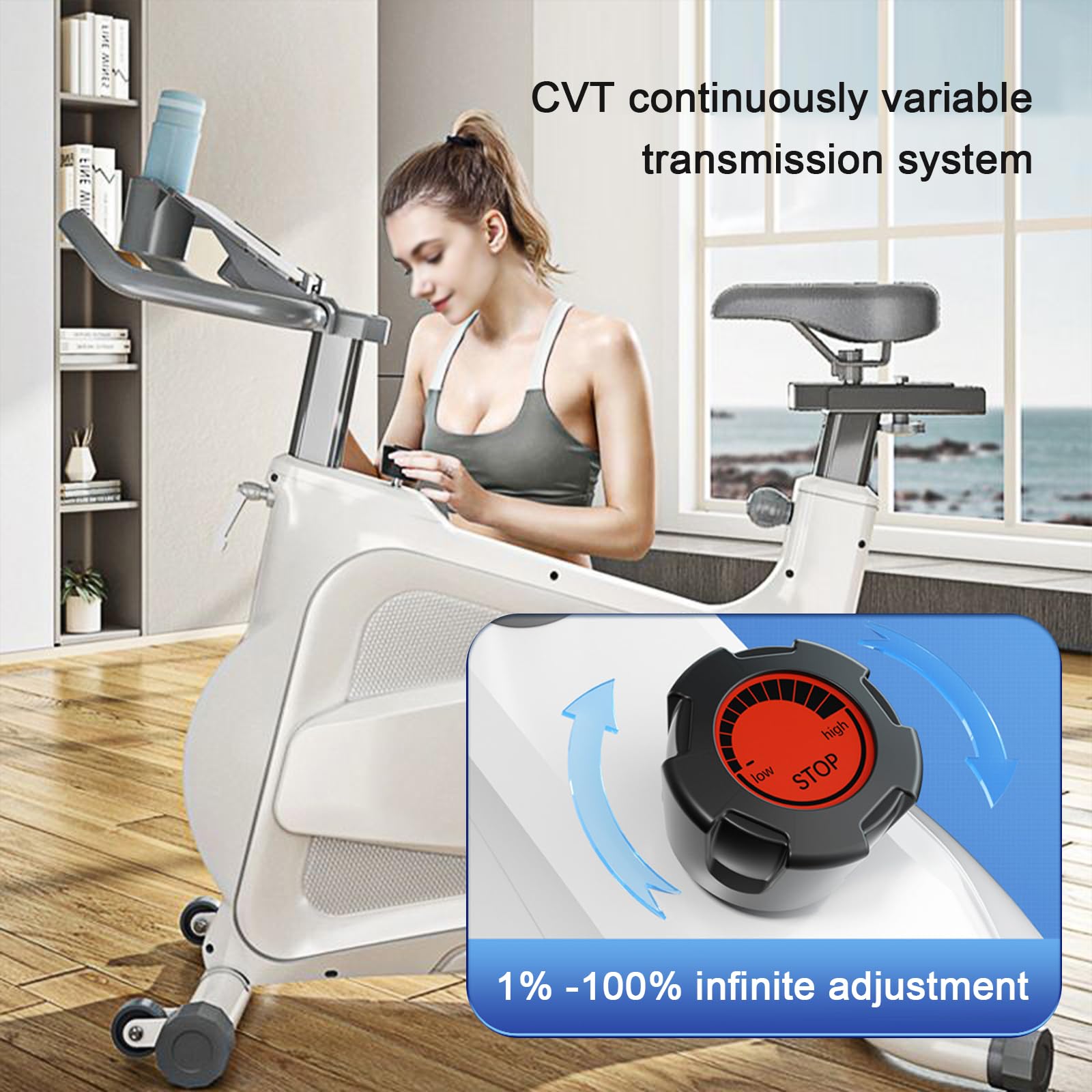 Magnetyczny rower treningowy Smart Connect stacjonarny rower z wielopoziomowym oporem, domowy rower fitness z ekskluzywną aplikacją