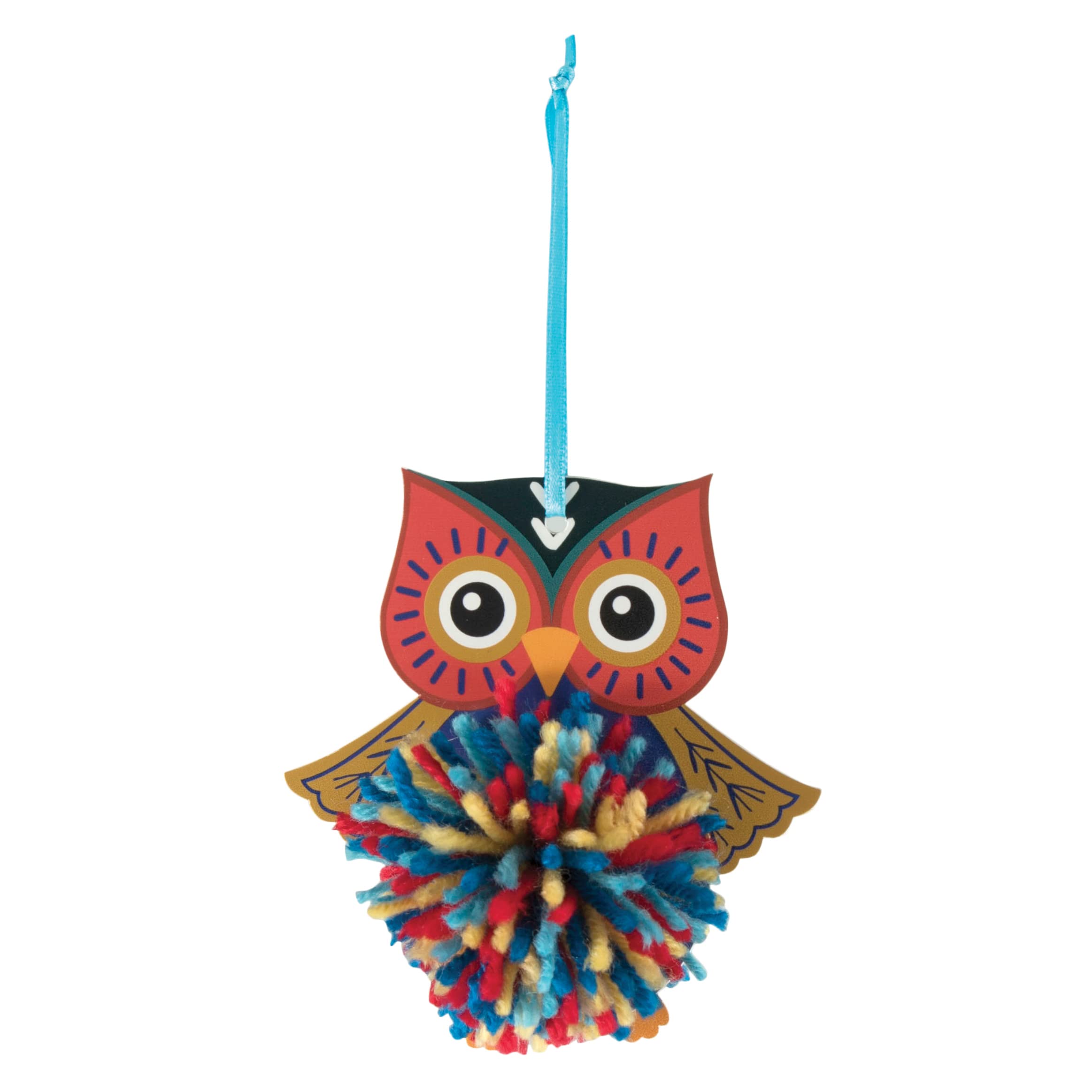Trimits Owl Pom Pom Decoration Kit, 10 x 10cm, Fabric, Hanging, Christmas, Birthday