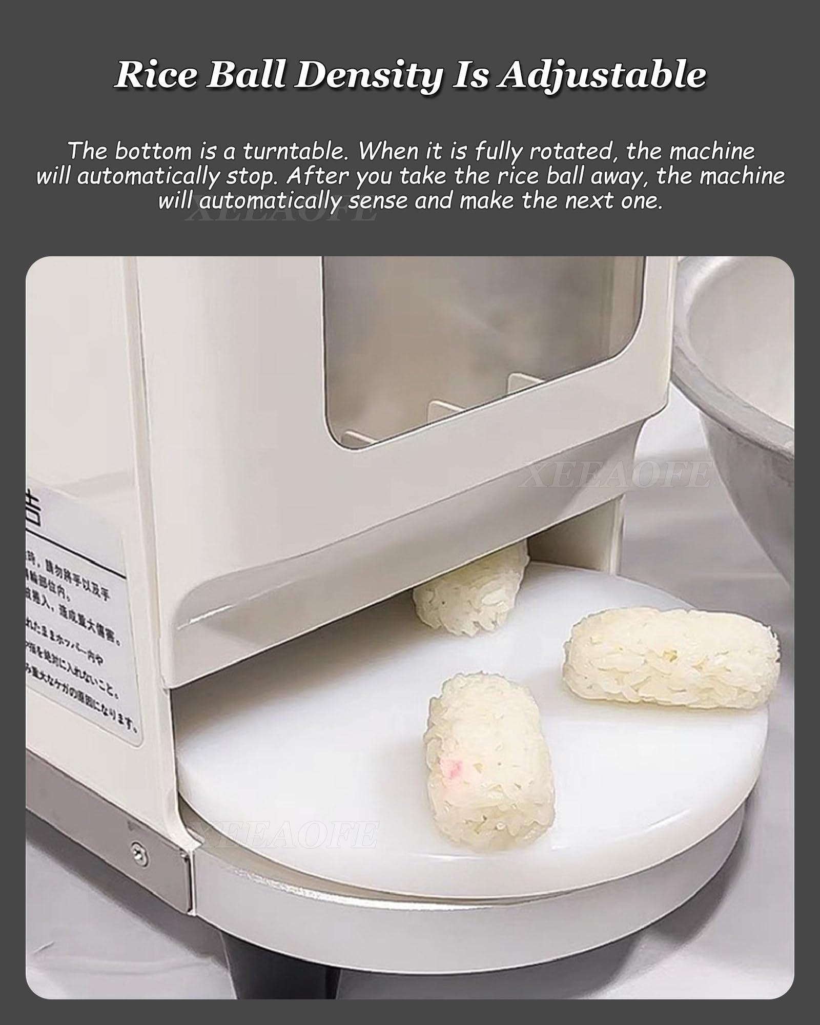 Macchina automatica per sushi, macchina per sushi con stampi per una facile preparazione del sushi, capacità 1200 pezzi/h, include stampi da 16/18/20/22/24 g, kit per la preparazione del sushi