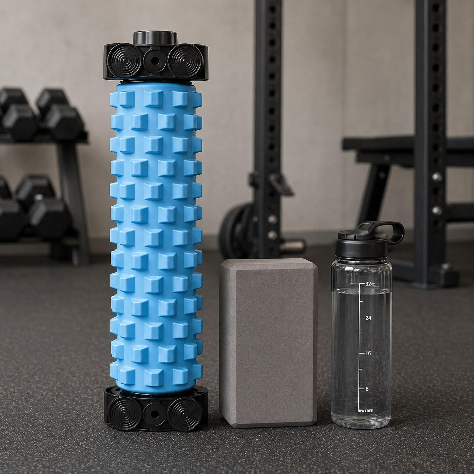 Rullo Massaggiante con Supporto, in Schiuma Eva per Donne, Leggero, Strumento per Massaggi Completi del Corpo, Rullo per Esercizi di Pilates