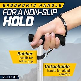 ZELECKS Walking Cane for Women & Men - Self Standing Adjustable Folding Cane with T Handle and 360 Pivot Base - Lightweight Foldable Walking Stick for Seniors - Collapsible Cane for Walking