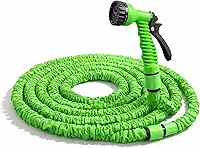 Mangueira Mágica Expansível 30m com Pistola 7 Jatos – Retrátil, Alta Pressão, Não Enrola, Compacta para Jardim e Lavar Carro