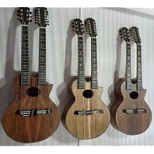 Custom Double Neck 6+12 Strings RS Richie Sambora Signature Koa Folk Acoustic Electric Guitar with SOLID KOA BACK SIDE