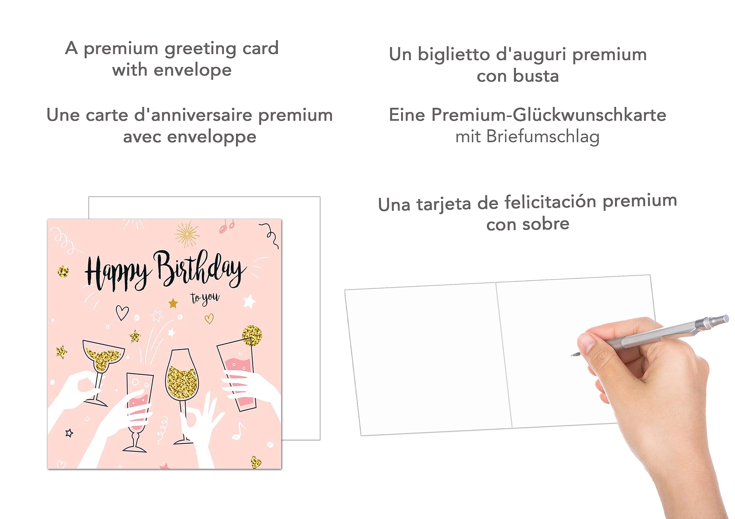Biglietto Di Auguri Edition Seidel Quadrato | Buon Compleanno Divertente In Tedesco Per Uomo/donna, Formato 14,5x14,5 Cm Con Busta