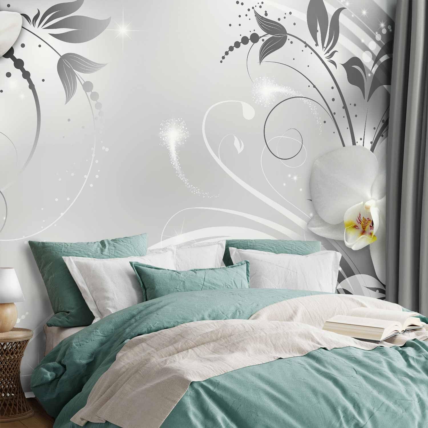 Fototapete murando 400x280 cm Vlies Tapeten Wandtapete XXL Moderne Wanddeko Design Wand Dekoration Wohnzimmer Schlafzimmer Büro Flur Blumen Orchidee b-A-0060-a-b