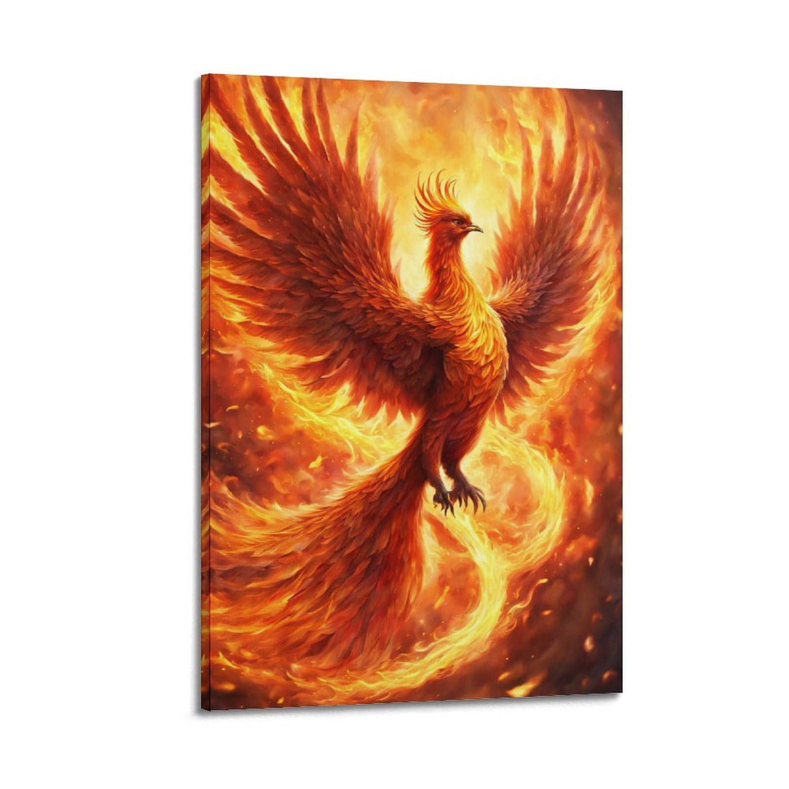 WPHSFX Bird Posters Phoenix Rising Poster Decorative Painting Canvas Wall Posters And Art Picture Print Modern Family Bedroom Decor Posters 20x30inch(50x75cm)