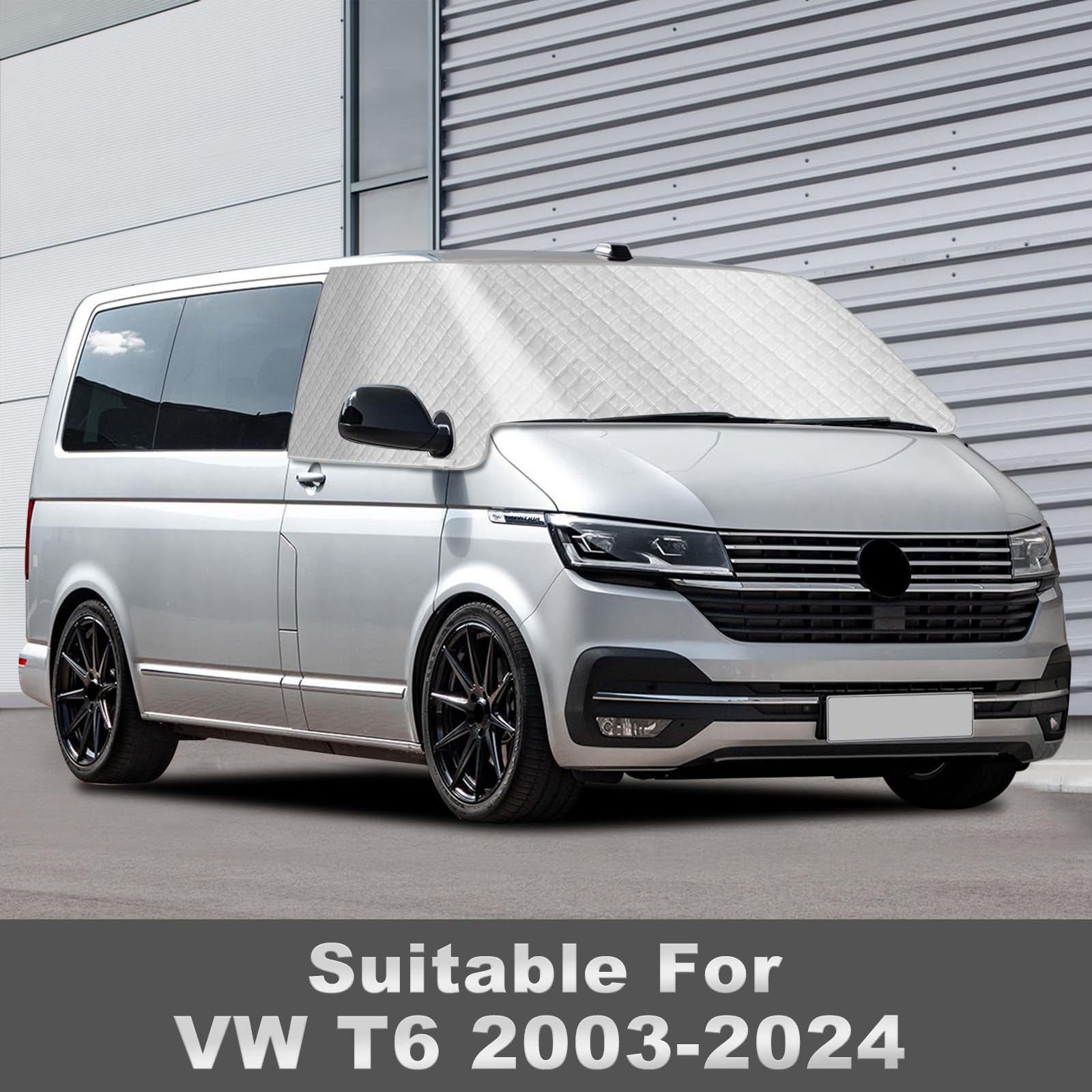 Tenda parasole per parabrezza per VW T6 2015-2024, parasole esterno riflettente a 5 strati, copertura protettiva anti-UV/antigelo/antighiaccio/antipolvere per VW T6 2015-2024