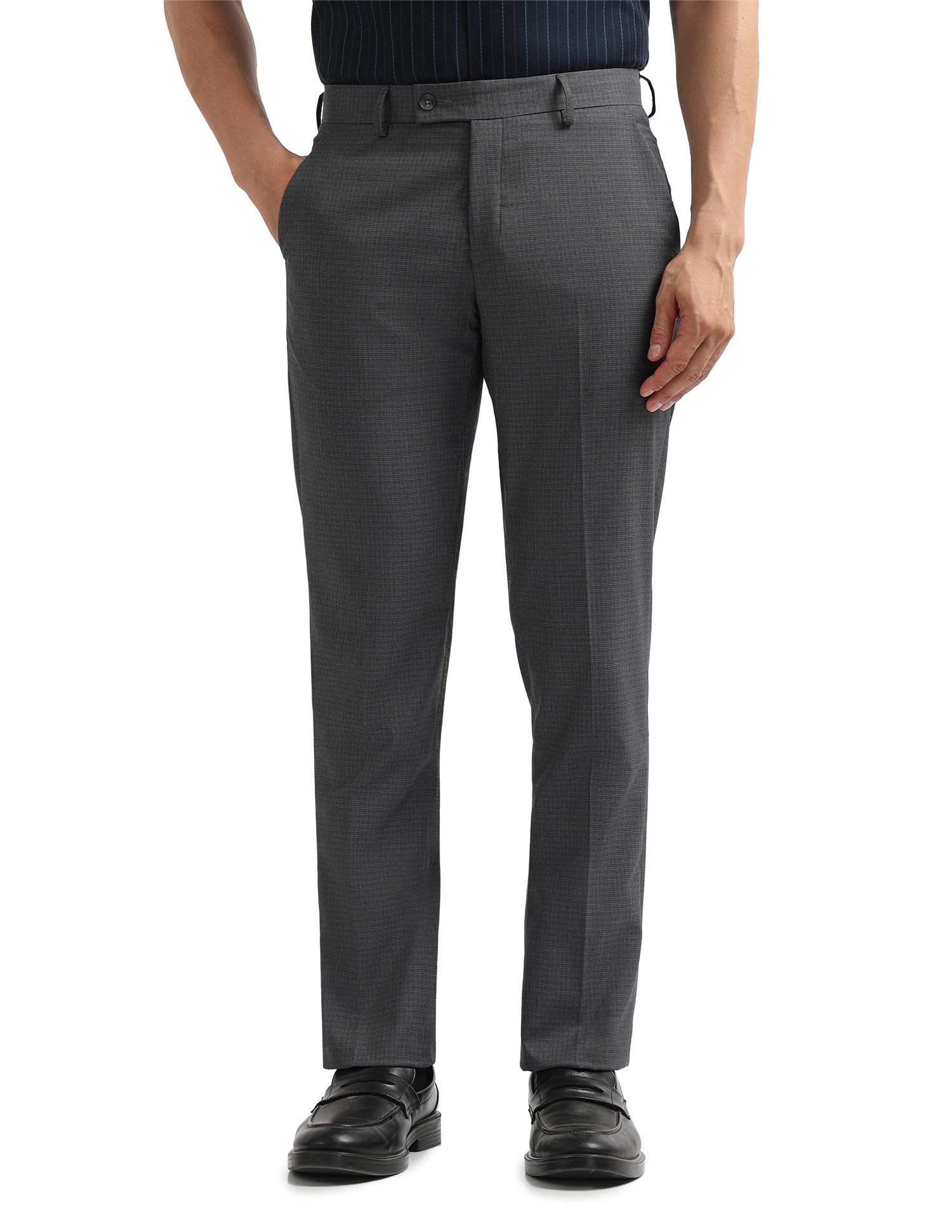 arrow Men Grey Formal Trouser_ARAEOTR2128-picture-17