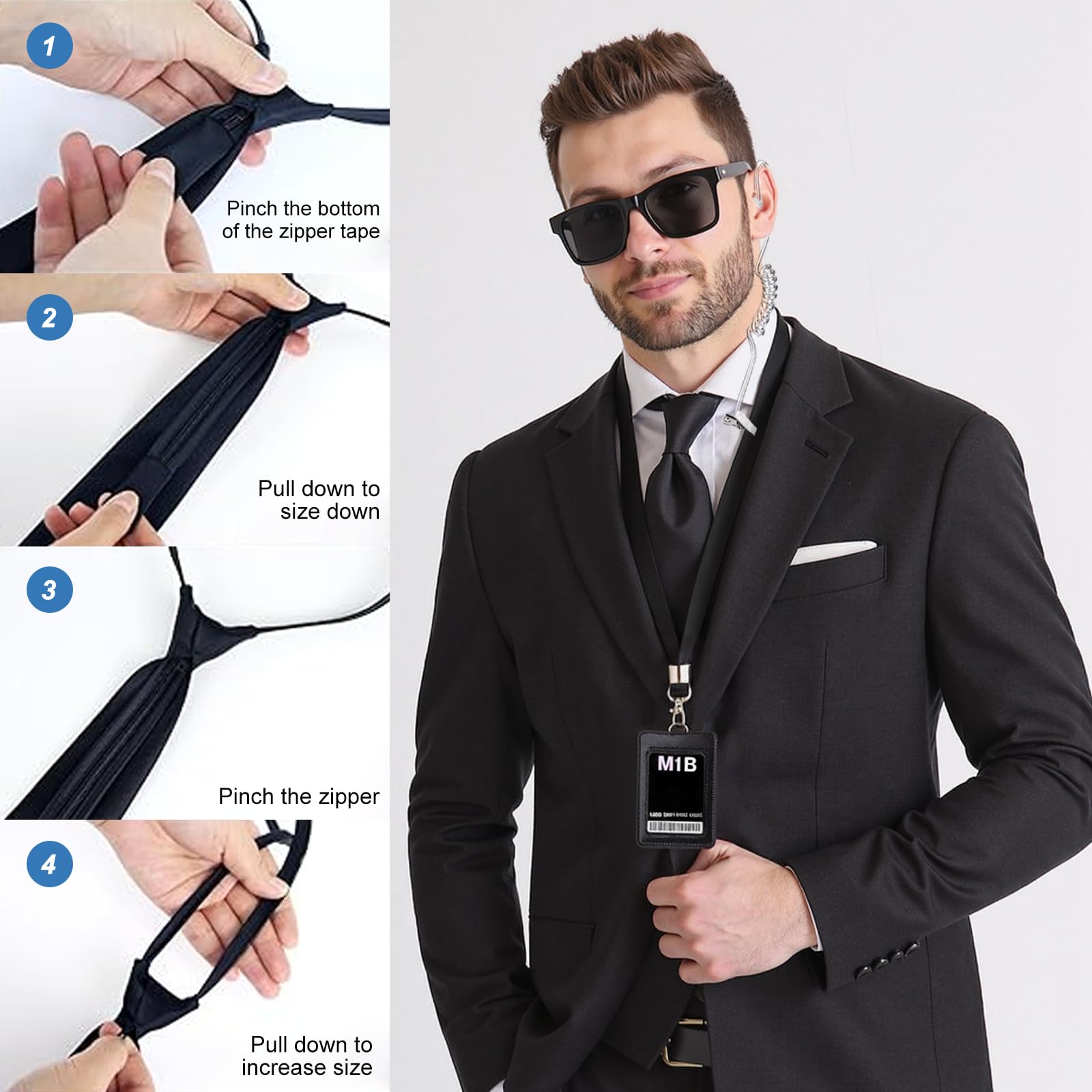 SEFIRST 6 Pcs Agent Costume Accessories Set, Men in Black Costume Accessories - Image 3