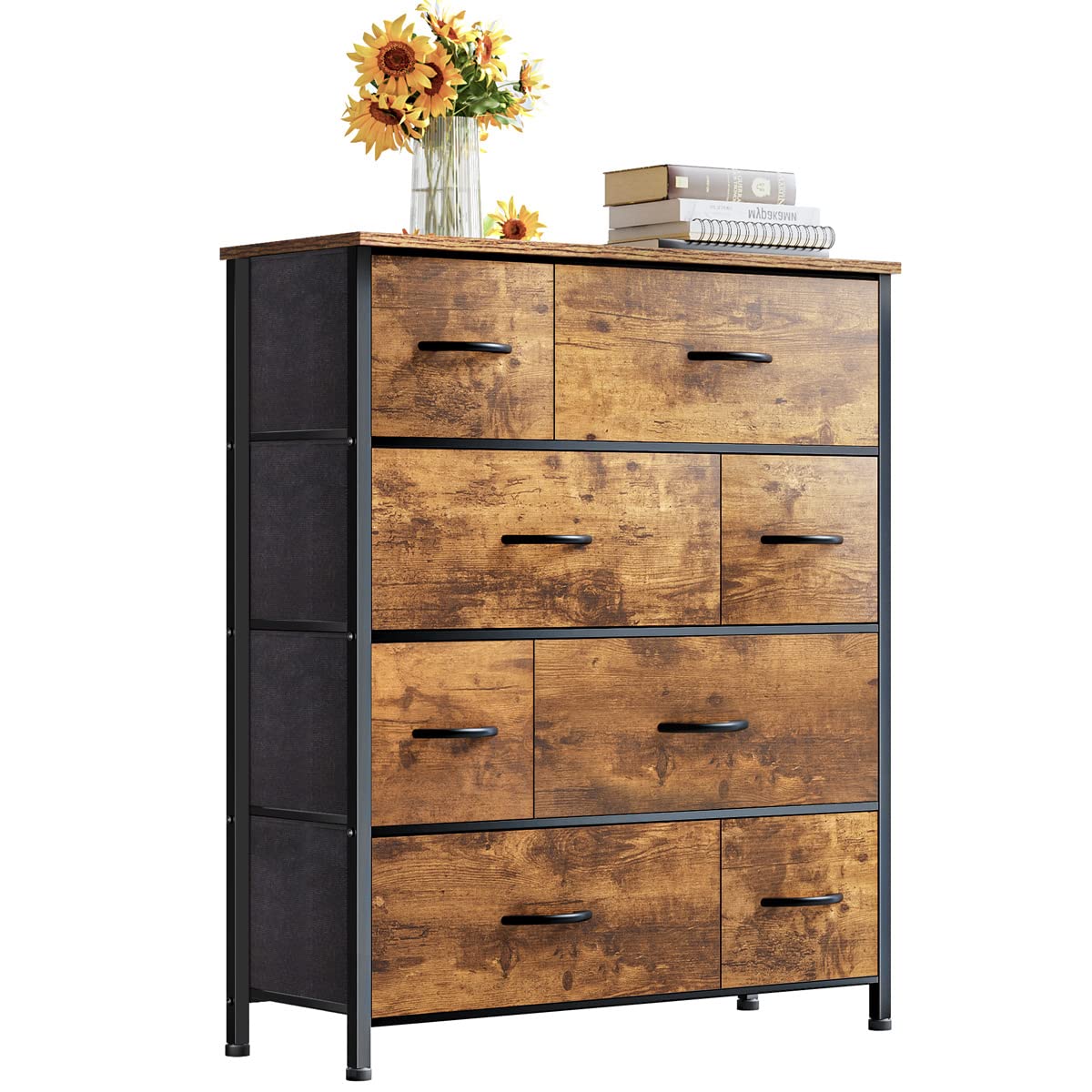 Buy Enhomee 8 Drawer Dresser with Storage, Chest of Drawers for Bedroom, Living Room, Entryway