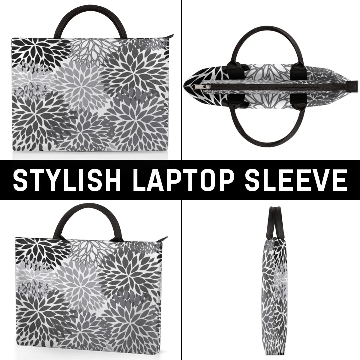 Kwiat nowoczesny artystyczny pokrowiec na laptopa 13-16 cali kwiat obraz ręczny laptop etui teczka listonoszka torba do przenoszenia dla kobiet mężczyzn dzieci chłopców dziewcząt