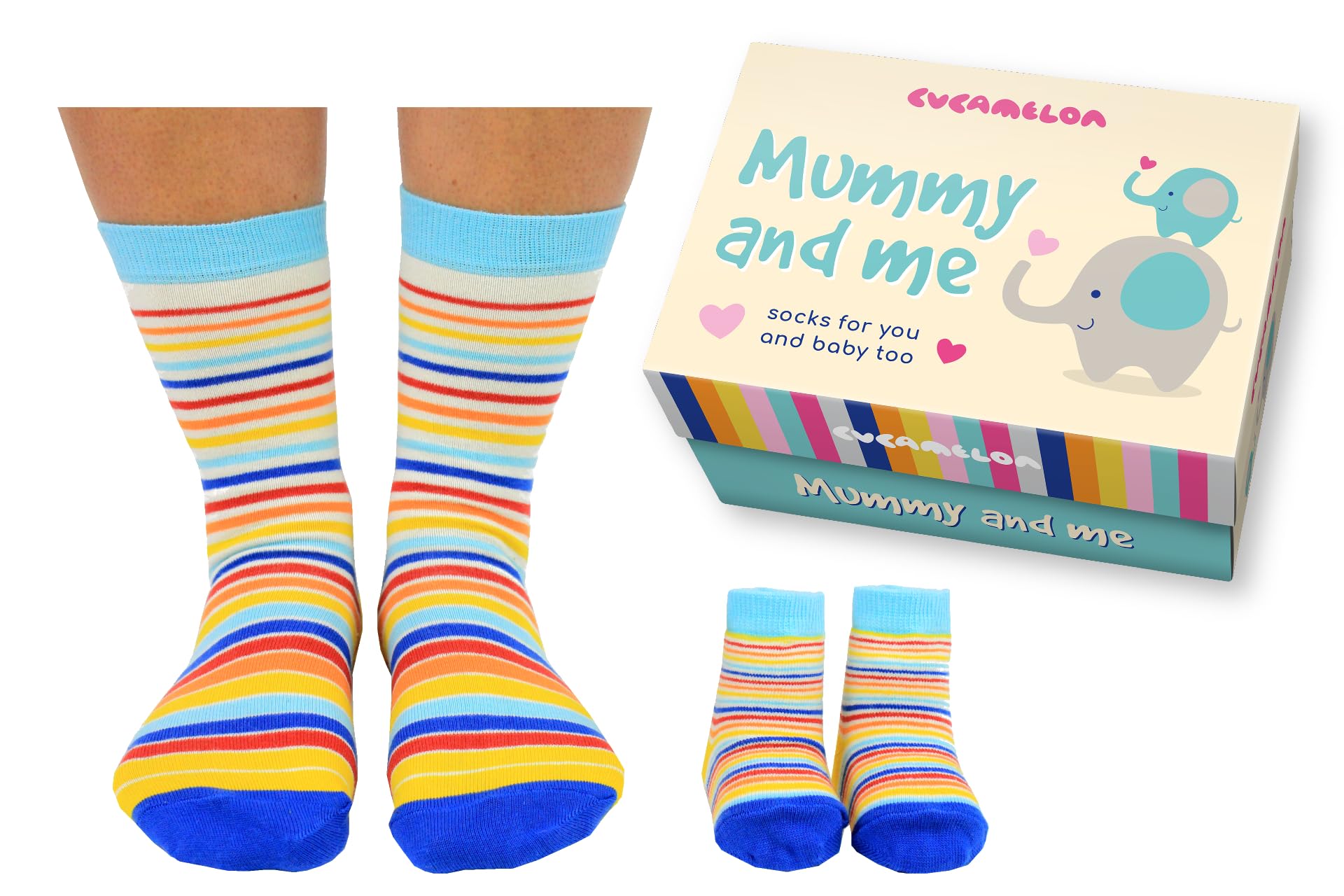 Cute Mummy and Me Matching Elephant Socks Gift Present