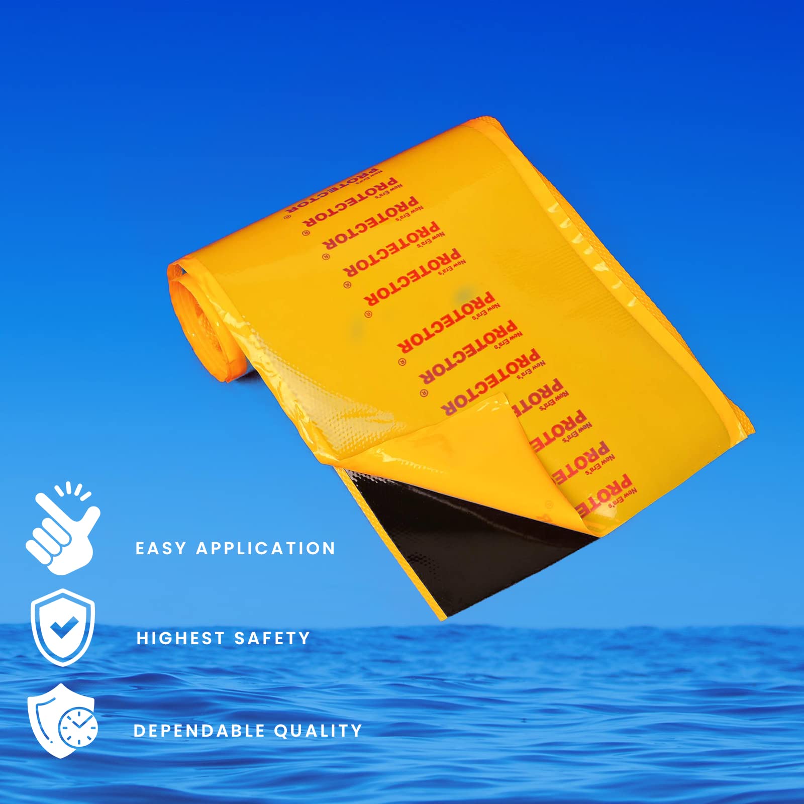 New Era's Compound Rubber Tape | Self-Adhesive | Waterproof | Water Seal Tape | Best for Insulation Cable of Submersible Wire | Extra Strong | Water Tape | 1 KG (Double Poly) Pack of 10 3