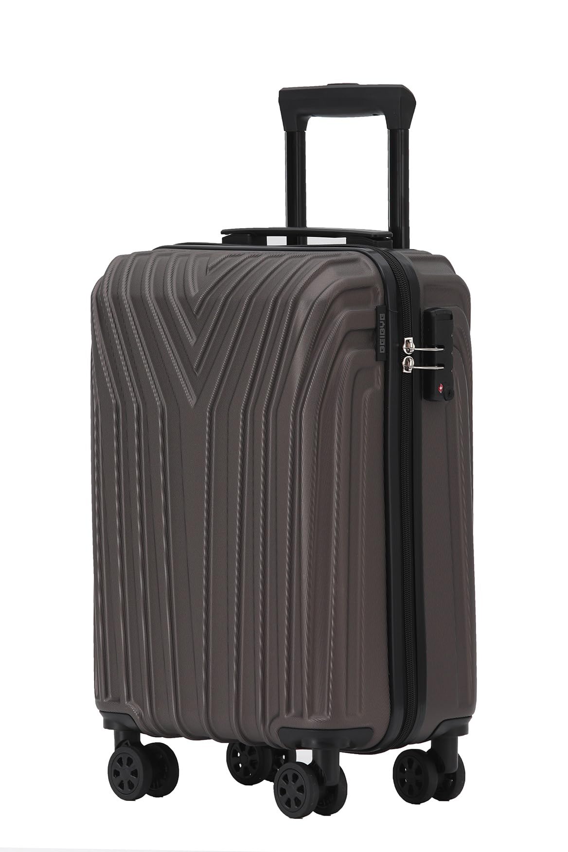 BEIBYE 3-teiliges Kofferset Hartschale, Reisekoffer mit TSA-Schloss, 4 Zwillingsrollen und Teleskopgriff, Erweiterbar bei Größe XL und L (M ohne Erweiterung), Trolley Koffer Set