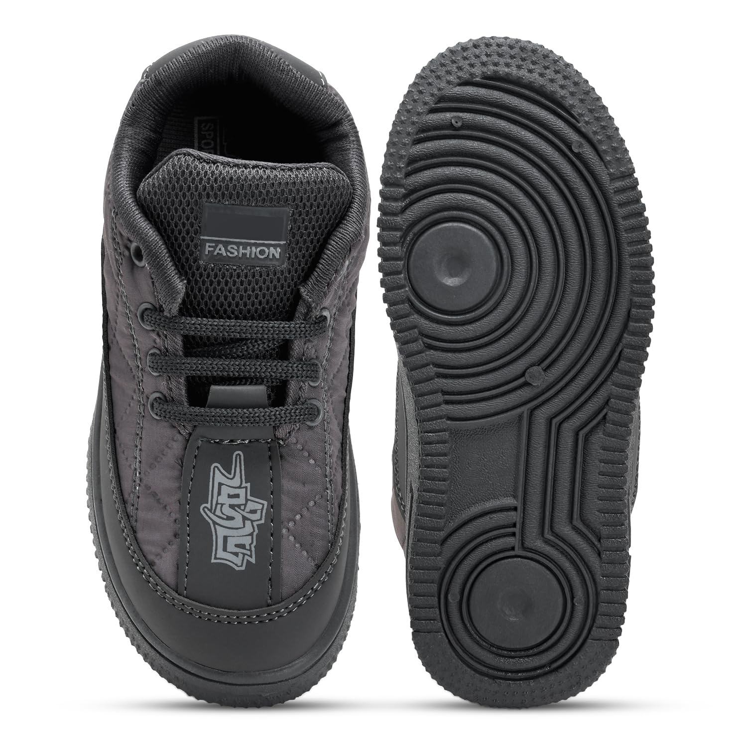 TOMSY CHOICE PVC Sole Grey Kids Shoes β Lightweight, Durable & Comfortable Footwear for Boys & Girls(Size 4 UK) 3