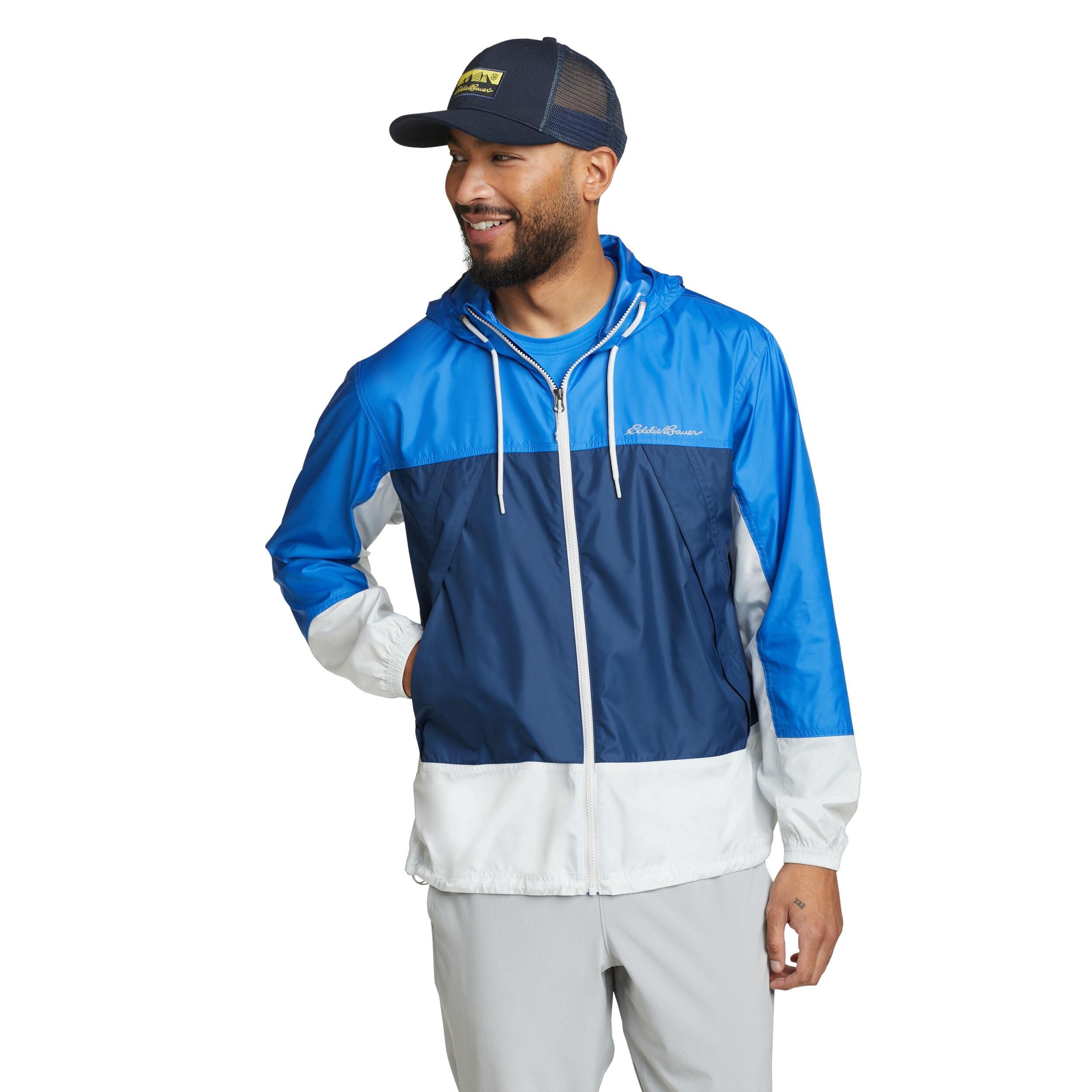 Eddie Bauer Men's Momentum UPF 50+ Hoodie, Brillblue, L