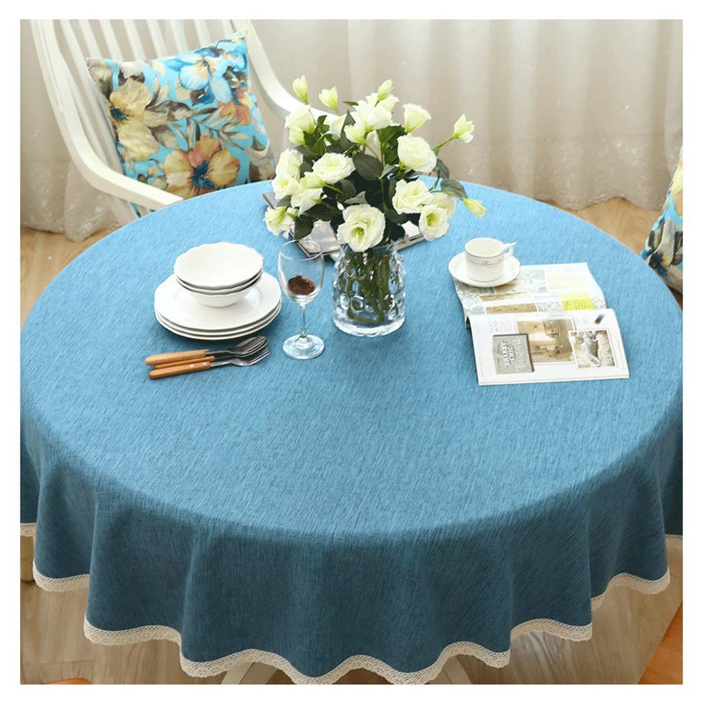 Nappe ronde couleur unie 220 cm au design américain simple et raffiné