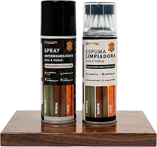 MG ARTESANOS HNOS MONTERO MG ARTESANOS | Kit Limpiador e Impermeabilizante para Calzado y Accesorios – Pack Spray Limpia...