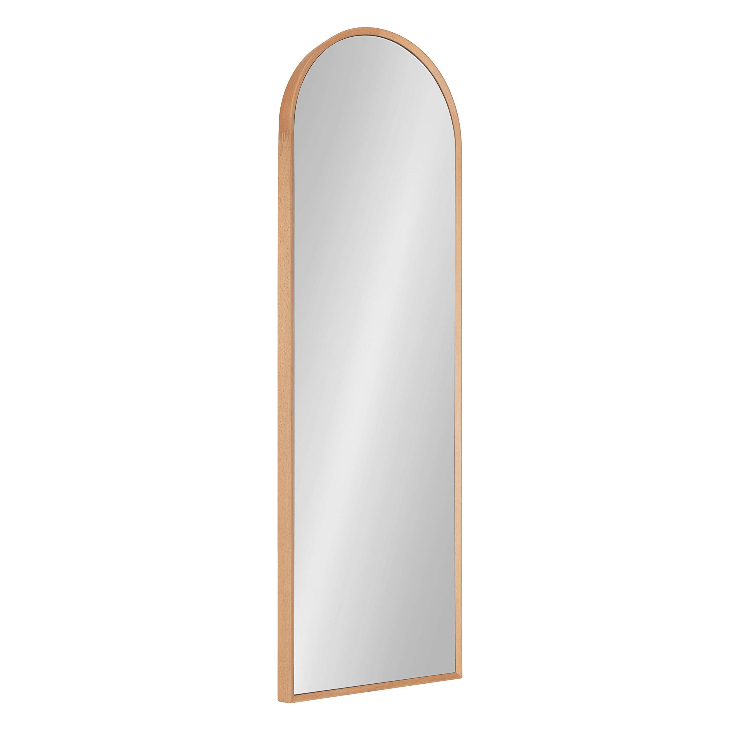 Kate and LaurelNordlund Modern Full-Length Arched Panel Wall Mirror, 16 x 48, Light Natural Wood, Decorative Full Body Mirror for Wall