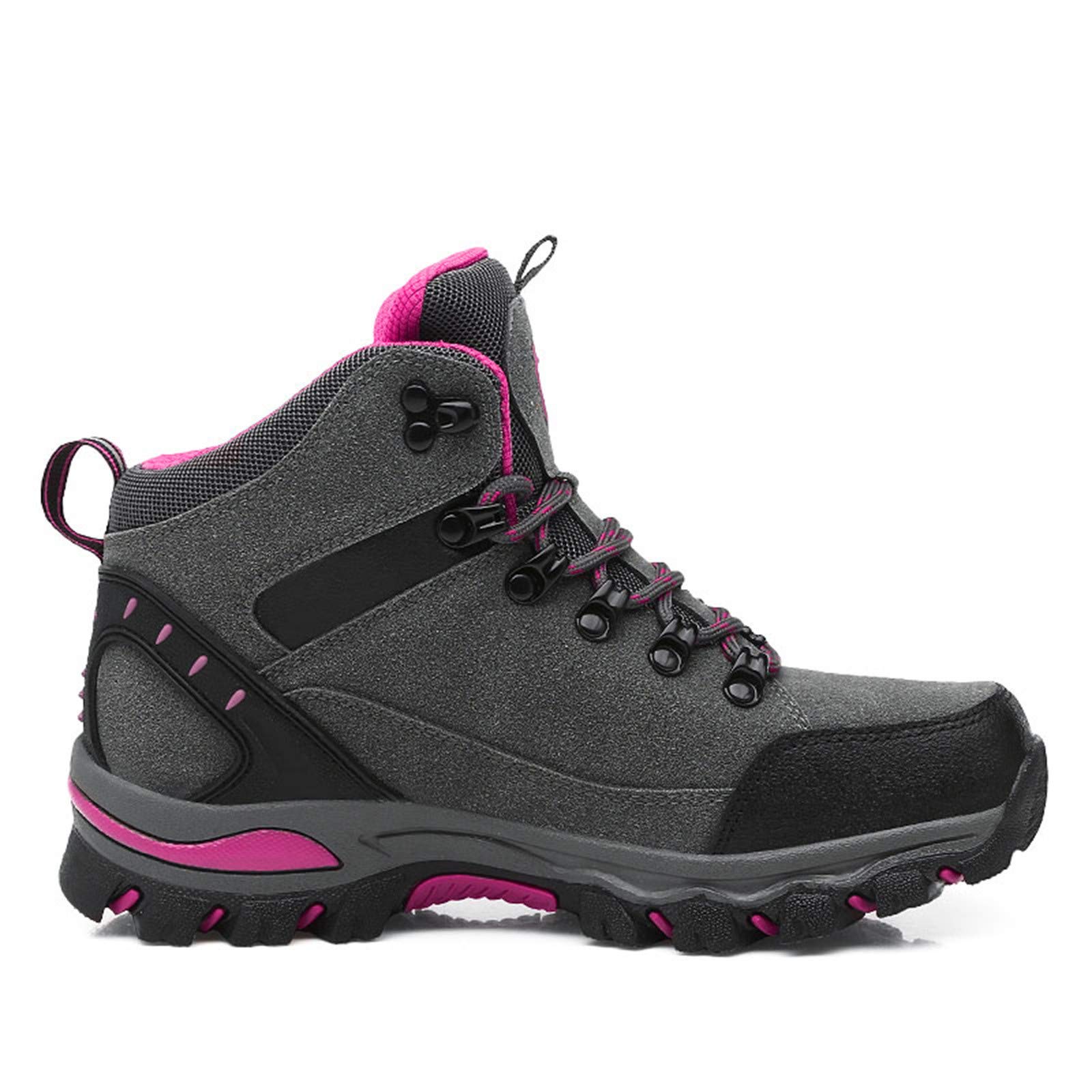 Chaussures de randonnée imperméables pour femme - Coupe large - Base épaisse - Confortables - Antidérapantes - Légères - Chaussures de marche pour sports de plein air