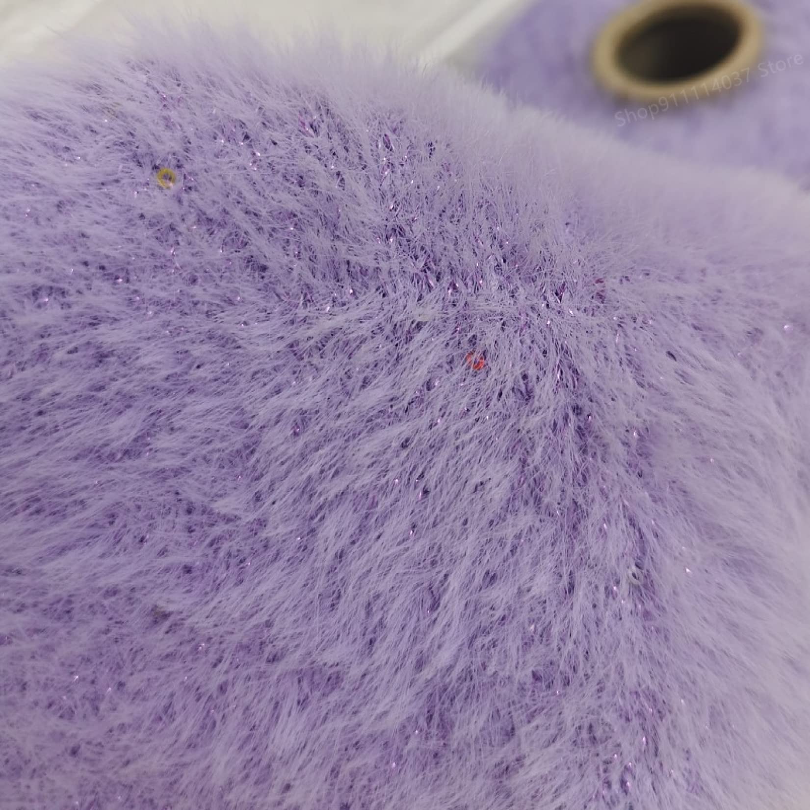 filato, filato per uncinetto, 500g Paillettes dorate imitazione lana visone filato morbido maglione lavorato a maglia scialle filato for maglieria filo all'uncinetto mantenere caldo filato(Purple)
