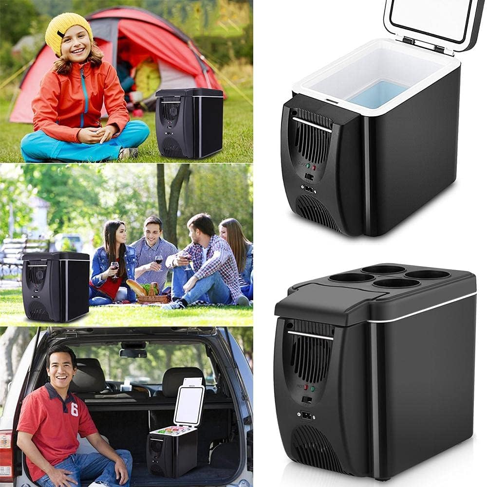 Mała lodówka Mini lodówka 12 V lodówka z zamrażarką podgrzewacz 6L Mini zamrażarka samochodowa chłodnica i podgrzewacz, lodówka elektryczna przenośna lodówka