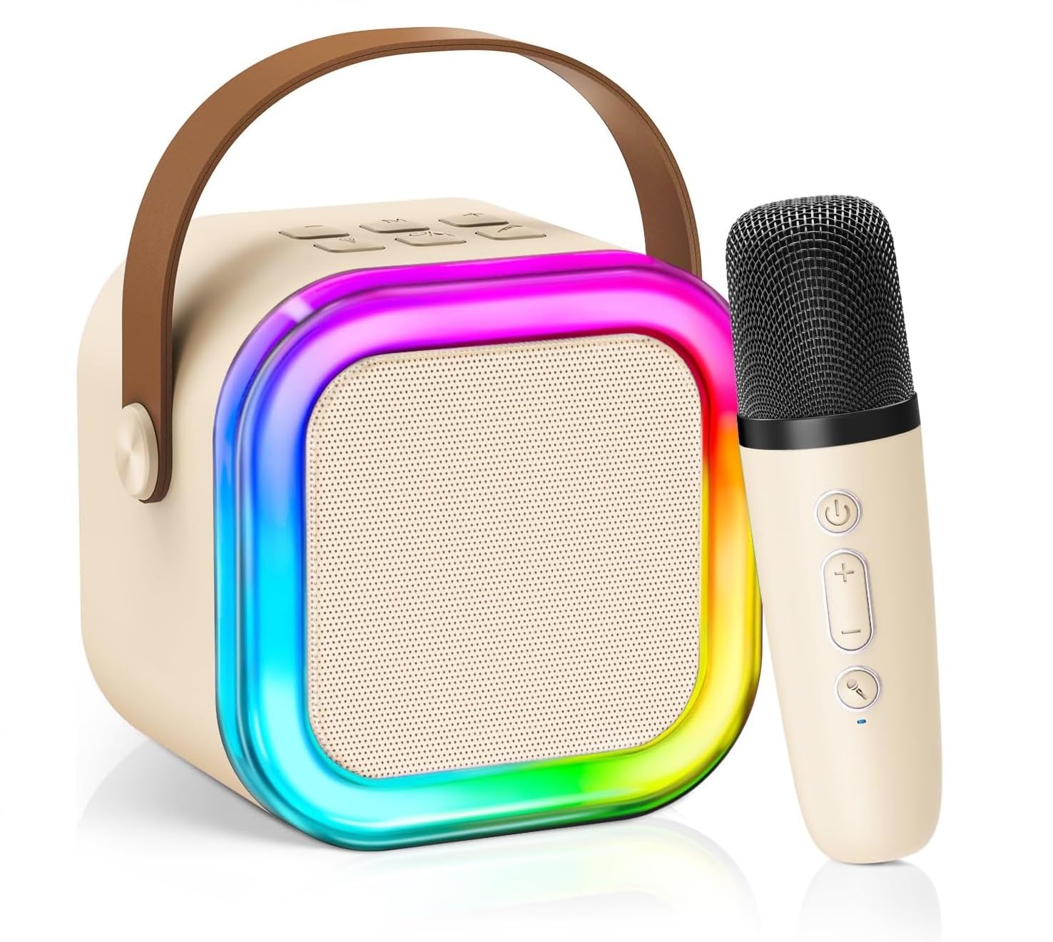 Niwlix Mike for Kids with Speaker Wireless Mini Portable Bluetooth Speaker with Microphone & LED Lights Musical Toys for Boys, Girls and Adults Cute Birthday Gift for Kids