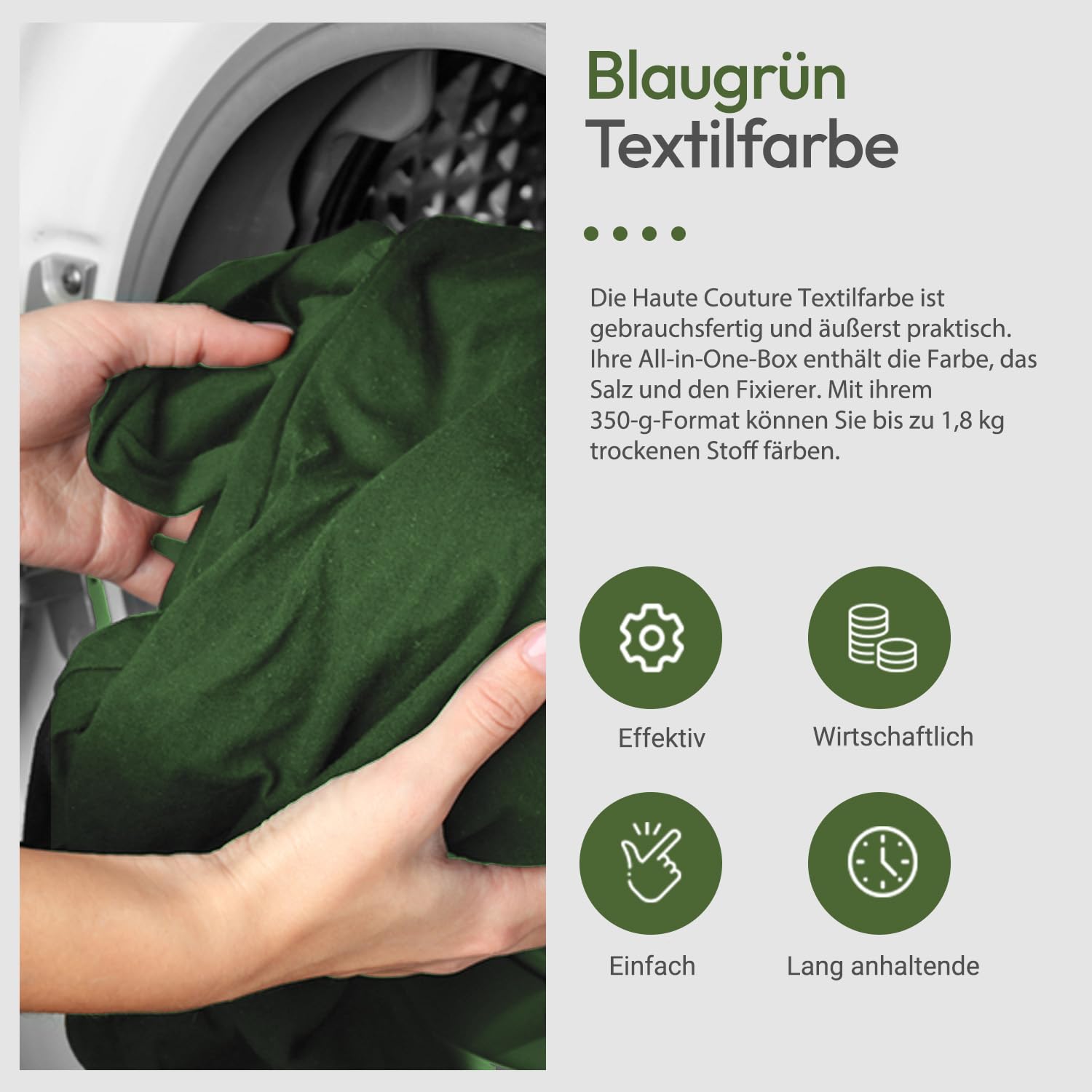 Haute Couture - Textilfarbe All-in-One - Khaki - 3x350g