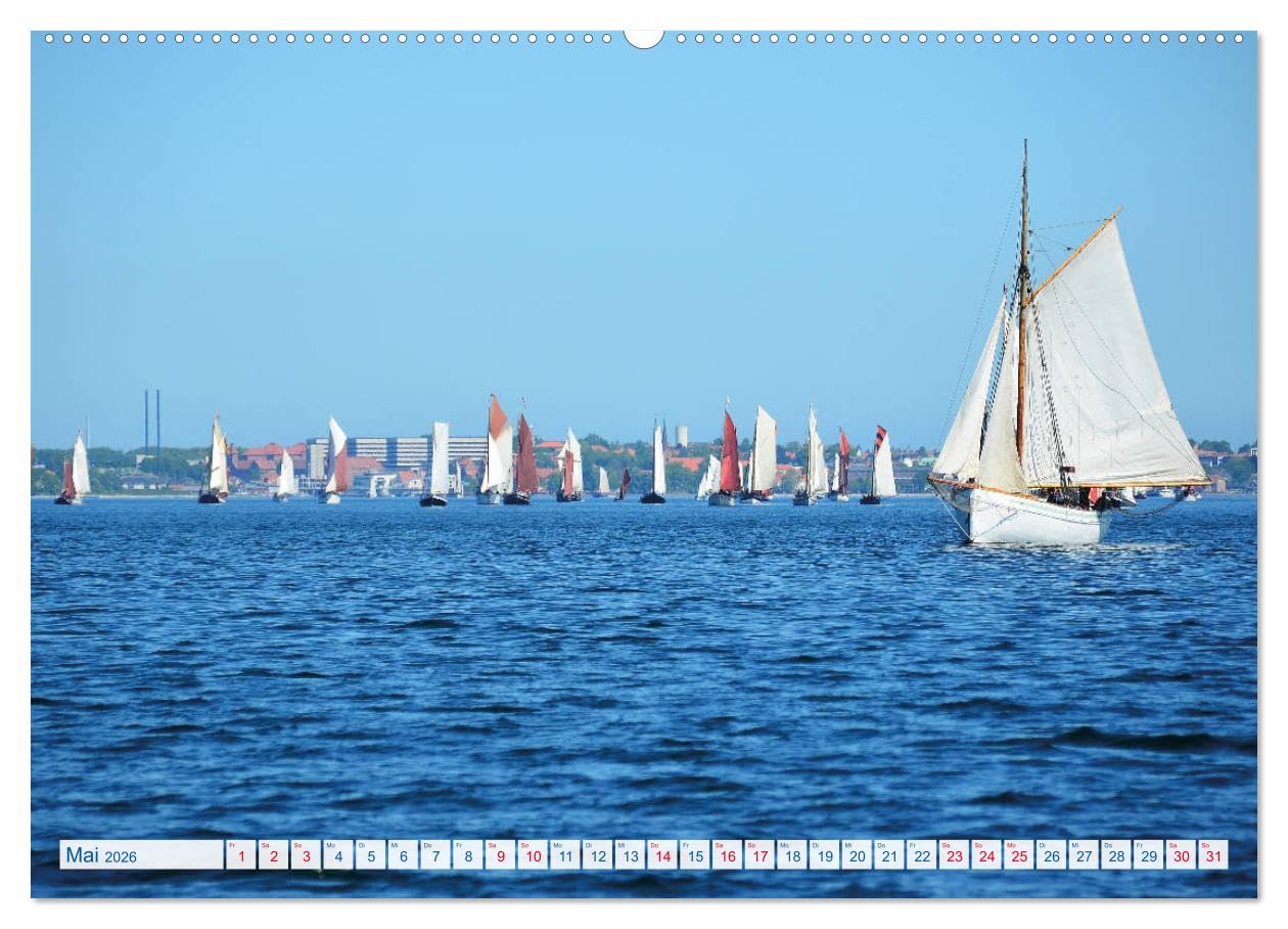 Flensburg Fjord (hochwertiger Premium Wandkalender 2026 DIN A2 quer), Kunstdruck in Hochglanz: Traumrevier, nicht nur für Segler (CALVENDO Orte)