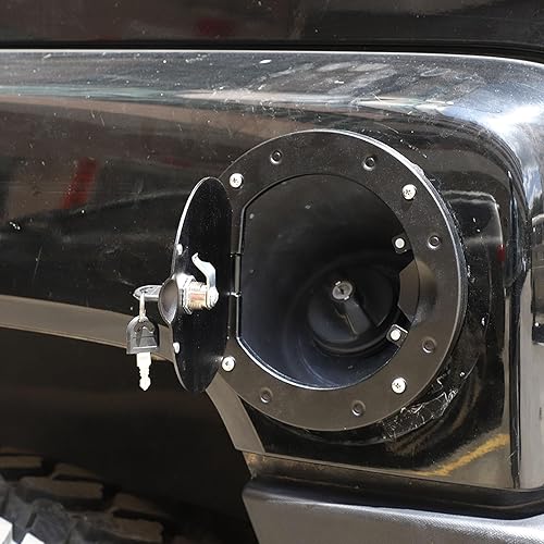 Miniatura 7 de Tapa de tanque de gasolina con bloqueo de puerta para Hummer H3 2005-2009, tapa de gasolina para puerta de llenado de combustible, cubierta de