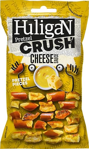 Huligan Pretzel Pieces Cheese Flavor 65g - Pack Of 6 Crunchy Snacks