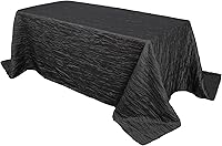 Vista 22 de YOUR CHAIR COVERS - Mantel rectangular de tafetán arrugado de 90 x 156 pulgadas, color marfil