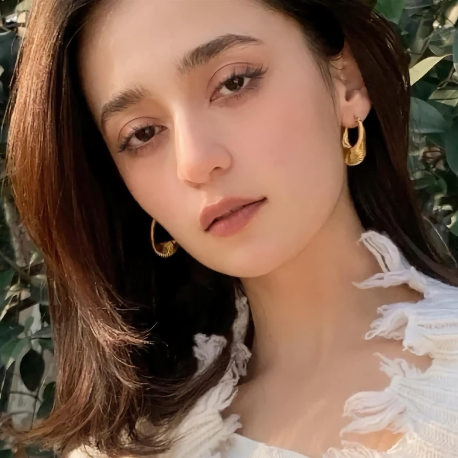 Gold Hoop Earrings For Women 14K Gold Plated Braided Filigree Chunky Hoop Earrings For Women Hypoallergenic Dangle Earrings Trendy Jewelry - Image 7