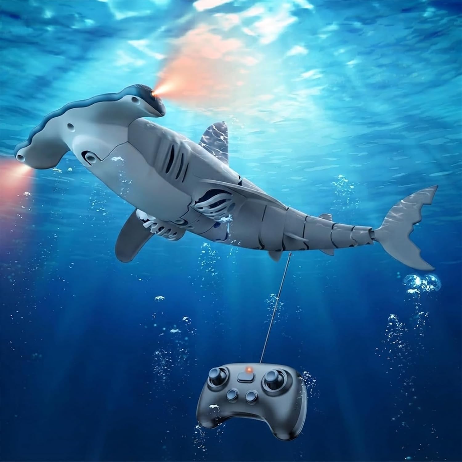 Beach Pool Remote Control Shark Boat Toys for Kids 6-12 Years Old, Gray