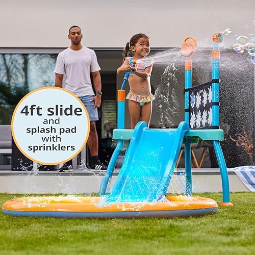 Miniatura 2 de Plum Play Kids Splash Pad Station Equipo de juego de tobogán acuático - Juguetes de agua para niños al aire libre, piscina con aspersor para niños,