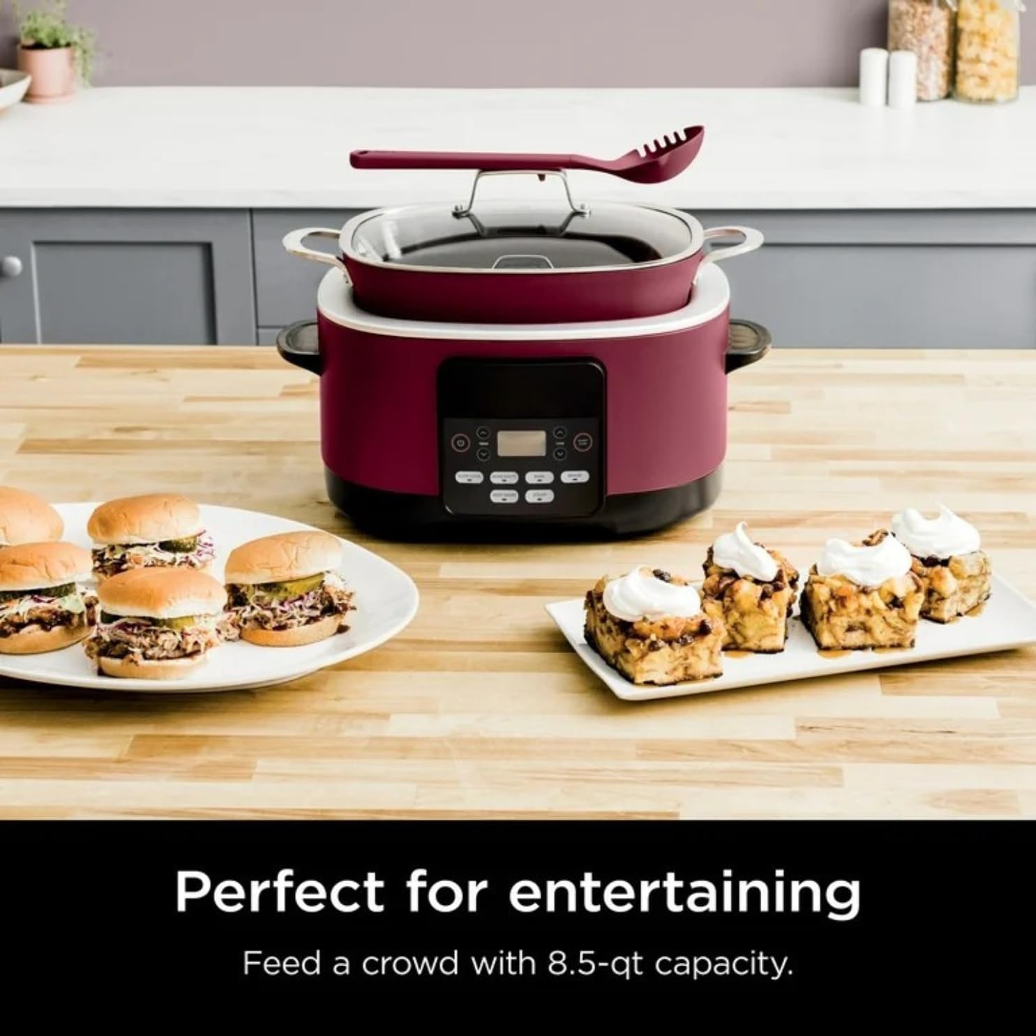 Foodi Possible Cooker, 8.5Qt 14-in-1 Multi-Cooker, Capacity Slow Cook Steam Sear Bake Roast Programmable 1400 Watt