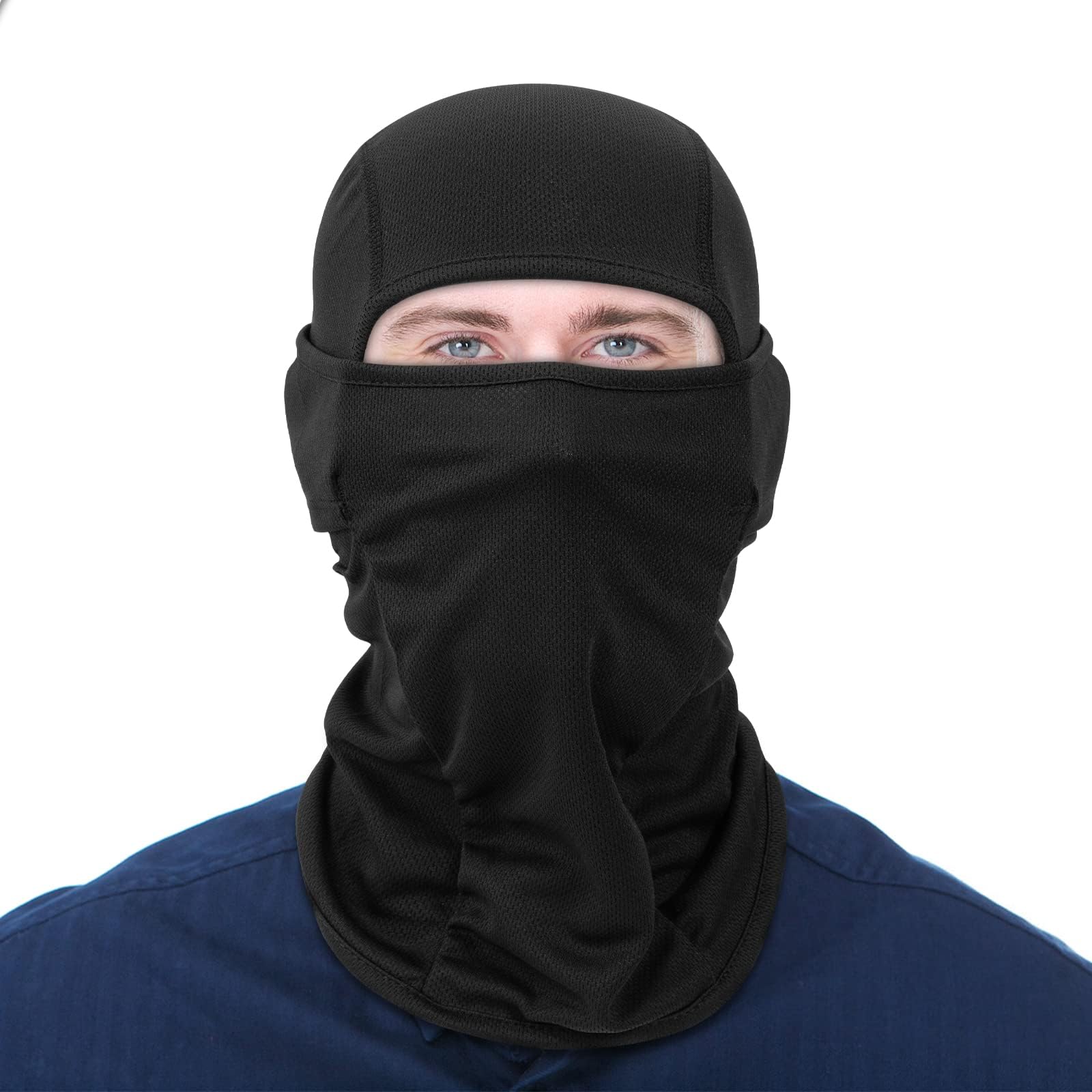 BEEWAY Balaclava Face Mask - Motorcycle Cycling Ski Mask Neck Warm for Helmet - UV Wind Protection, Breathable, Unisex Men Women